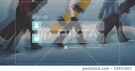 Sign Up Registration Password Privacy Security Concept 19491863
