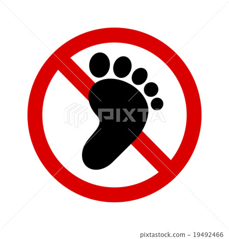 Barefoot is prohibited 19492466