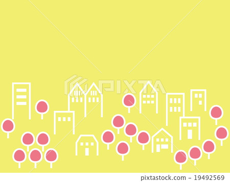 Cityscape Spring cherry Cityscape Spring cherry 19492569