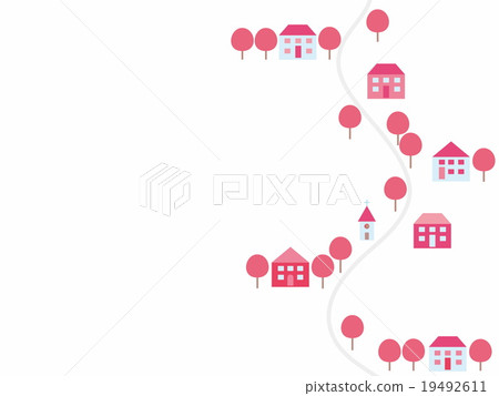 Spring landscape cherry tree - Stock Illustration [19492611] - PIXTA
