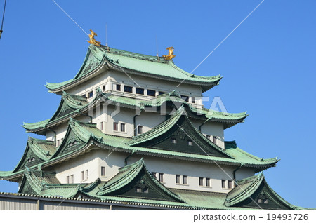 The castle tower of Nagoya castle (Nagoya city, Aichi prefecture) 19493726