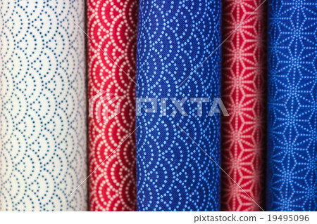 Rolls of colorful fabric Rolls of colorful fabric 19495096