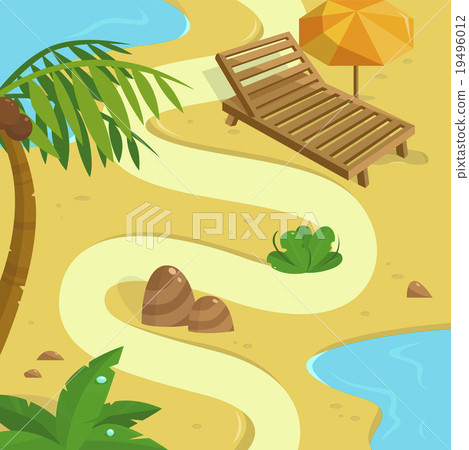 Tropical Island background. Template for your 19496012