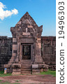 Facade of Ancient Khmer  Architecture at Wat Phou  19496303