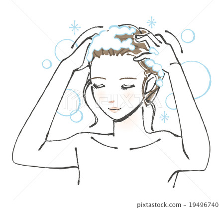 Shampoo female illustration Shampoo female illustration 19496740