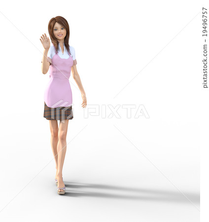 震動的圍裙圍裙perming3DCG例證材料的一個少婦 震動的圍裙圍裙perming3DCG例證材料的一個少婦 19496757