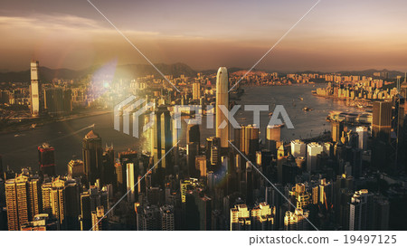 Hong Kong Sunset Victoria Habour View Concept 19497125