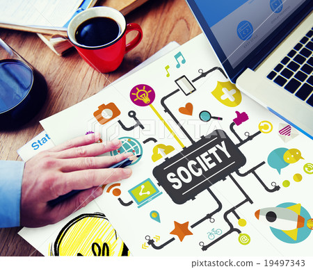 Society Social Media Social Networking Connection Concept Society Social Media Social Networking Connection Concept 19497343