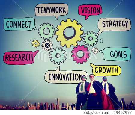 Teamwork Connect Strategy Vision Together Gear Concept 19497957