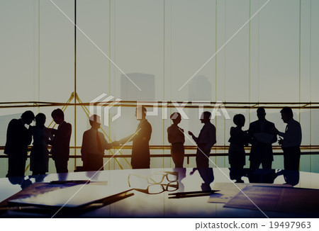 Business People Meeting Discussion Corporate Handshake Concept 19497963