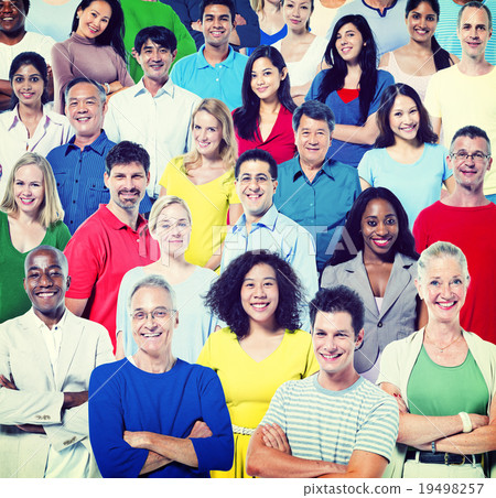 Large group of multi - ethnic people Large group of multi - ethnic people 19498257