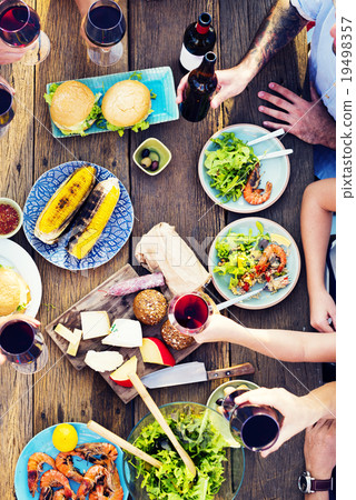 Food Table Celebration Delicious Party Meal Concept 19498357