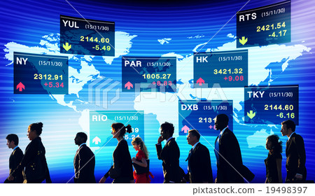 Group of Business People Stock Market Concept 19498397