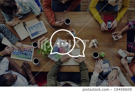 Messaging Talking Icon Communication Conversation Concept Messaging Talking Icon Communication Conversation Concept 19498609