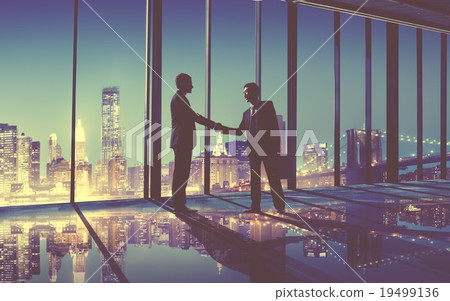 Businessmen Handshake Contract Greeting Business Concept Businessmen Handshake Contract Greeting Business Concept 19499136