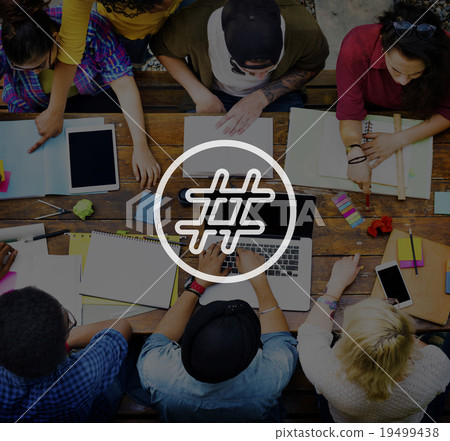 Hashtag Icon Social Media Blog Post Concept 19499438
