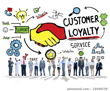 Customer Loyalty Service Support Care Trust Business Concept Customer Loyalty Service Support Care Trust Business Concept 19499539