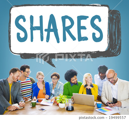 Shares Information Social Media Networking Concept 19499557