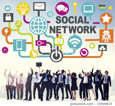 Social Network Internet Online Society Connecting Social Media C 19499633