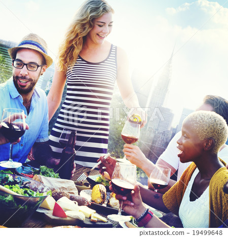 Diverse People Friends Hanging Out Drinking Concept 19499648