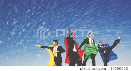 Business Superheros Winter Snow Rescue Concept 19500628