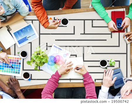 Maze Strategy Success Solution Determination Direction Concept 19500742
