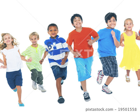 Children Running Playing Together Enjoyment Cute Concept Children Running Playing Together Enjoyment Cute Concept 19501558