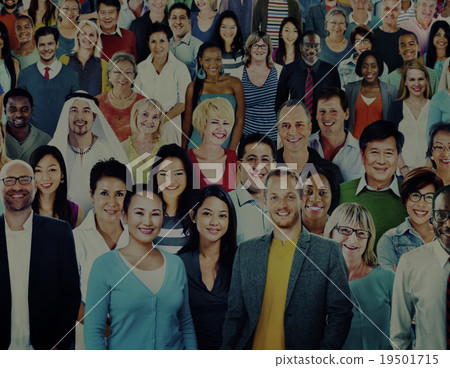 Large Group of Diverse Multiethnic Cheerful People Concept Large Group of Diverse Multiethnic Cheerful People Concept 19501715
