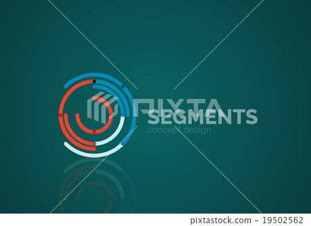 Vector outline minimal abstract geometric logo Vector outline minimal abstract geometric logo 19502562