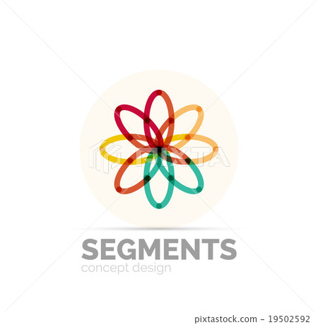 Abstract geometric linear hipster floral icon 19502592