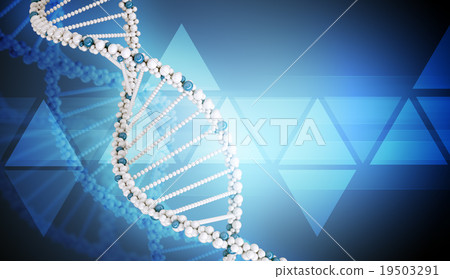 DNA molecule on blue DNA molecule on blue 19503291