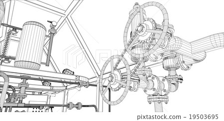 Illustration of equipment for heating system 19503695