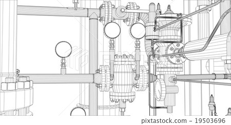Illustration of equipment for heating system 19503696