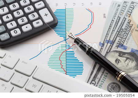 Dollars and fountain pen 19505054