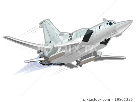 Cartoon Military Airplane 19505356