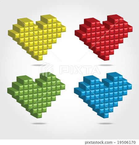 Pixel 3D vector illustration for Design Pixel 3D vector illustration for Design 19506170