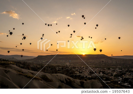 Cappadocian balloon and sunrise, Turkey 19507643
