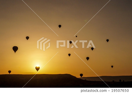 Cappadocian balloon and sunrise, Turkey 19507650
