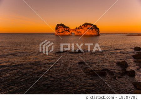 Wakayama prefecture Shirahama Dawn of Kojikushima Dawn of Orange Wakayama prefecture Shirahama Dawn of Kojikushima Dawn of Orange 19507793