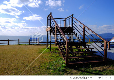 Kanazaki Nose Park Observatory at the west end of mainland Japan 19510427