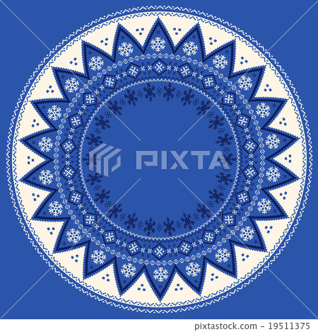 北歐模式，雪晶傳統聖誕針織裝飾圖案 19511375