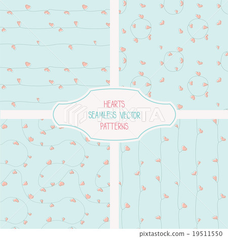 Four hearts vector seamless pattern - Stock Illustration [19511550] - PIXTA