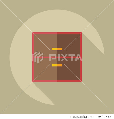 Flat modern design with shadow icons bedside table Flat modern design with shadow icons bedside table 19512632