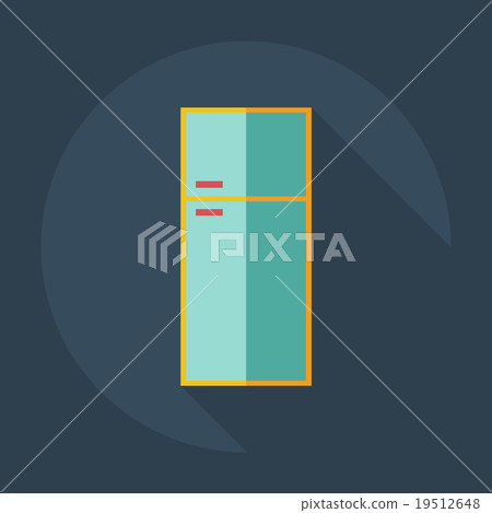 Flat modern design with shadow icons refrigerator 19512648