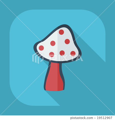 Flat modern design with shadow icons mushroom Flat modern design with shadow icons mushroom 19512907