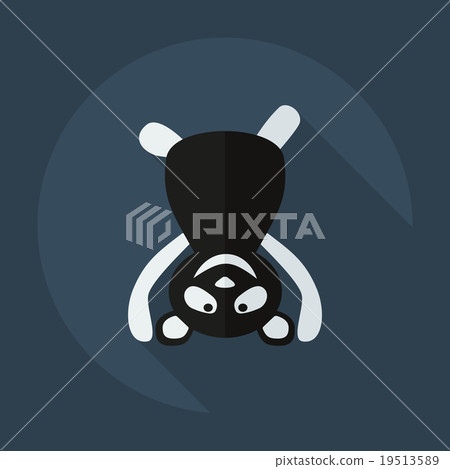 Flat modern design with shadow icons panda athlete 19513589