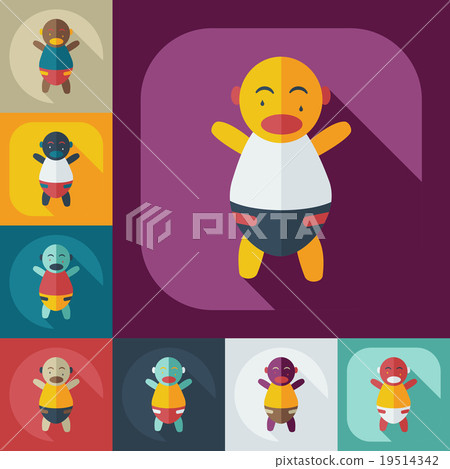 Flat modern design with shadow icons children 19514342