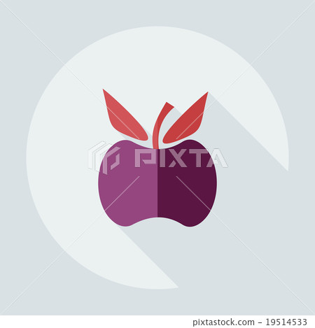 Flat modern design with shadow icons apple-插圖素材 [19514533] - PIXTA圖庫
