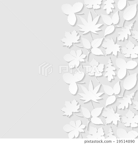 Abstract background with paper leaves Abstract background with paper leaves 19514890