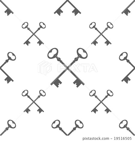Vintage Key Silhouette Seamless Pattern Vector Vintage Key Silhouette Seamless Pattern Vector 19516505
